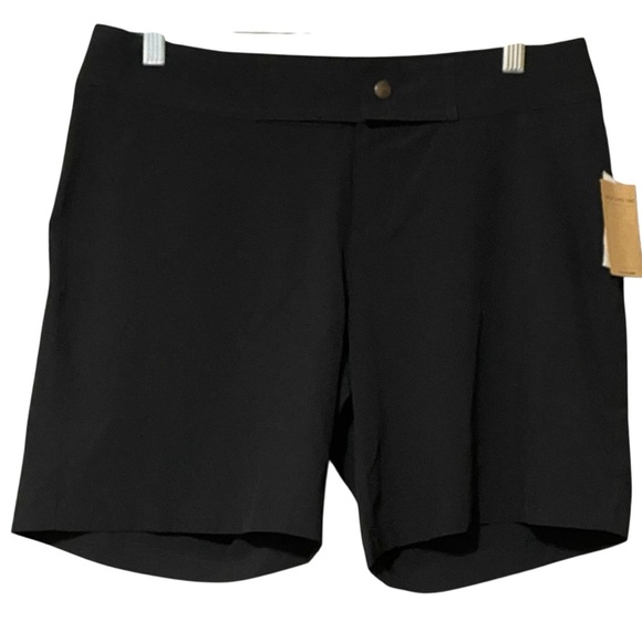 Reef 8” Swim Short M Black Lightweight 4-Way Stretch Quick Dry Secure Pocket NWT - Picture 1 of 7